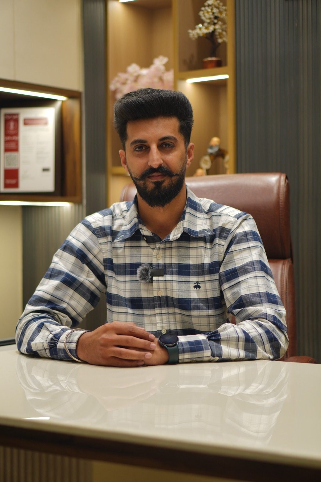 Karandeep Singh, Director of Visa Connection, at the Jalandhar office